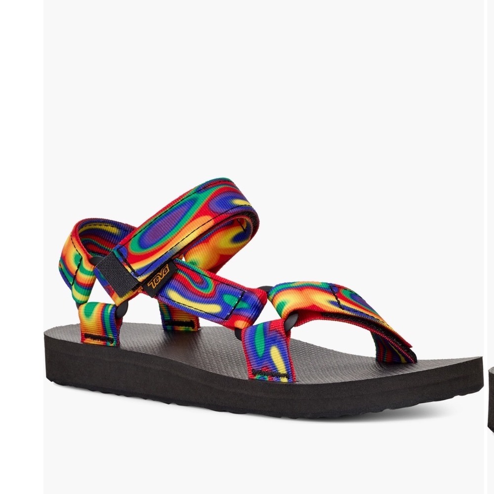 Teva Original Universal Rainbow Sandals Mens 10 Womens 12 Tie Dye 1157110 NEW